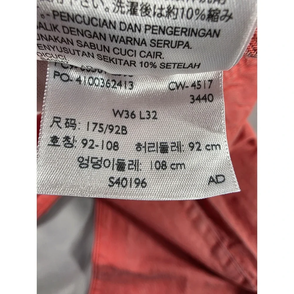 Levis 501 Button Fly Denim Jeans Mens 36x32 (Fits 34x30) Salmon Pink Coral